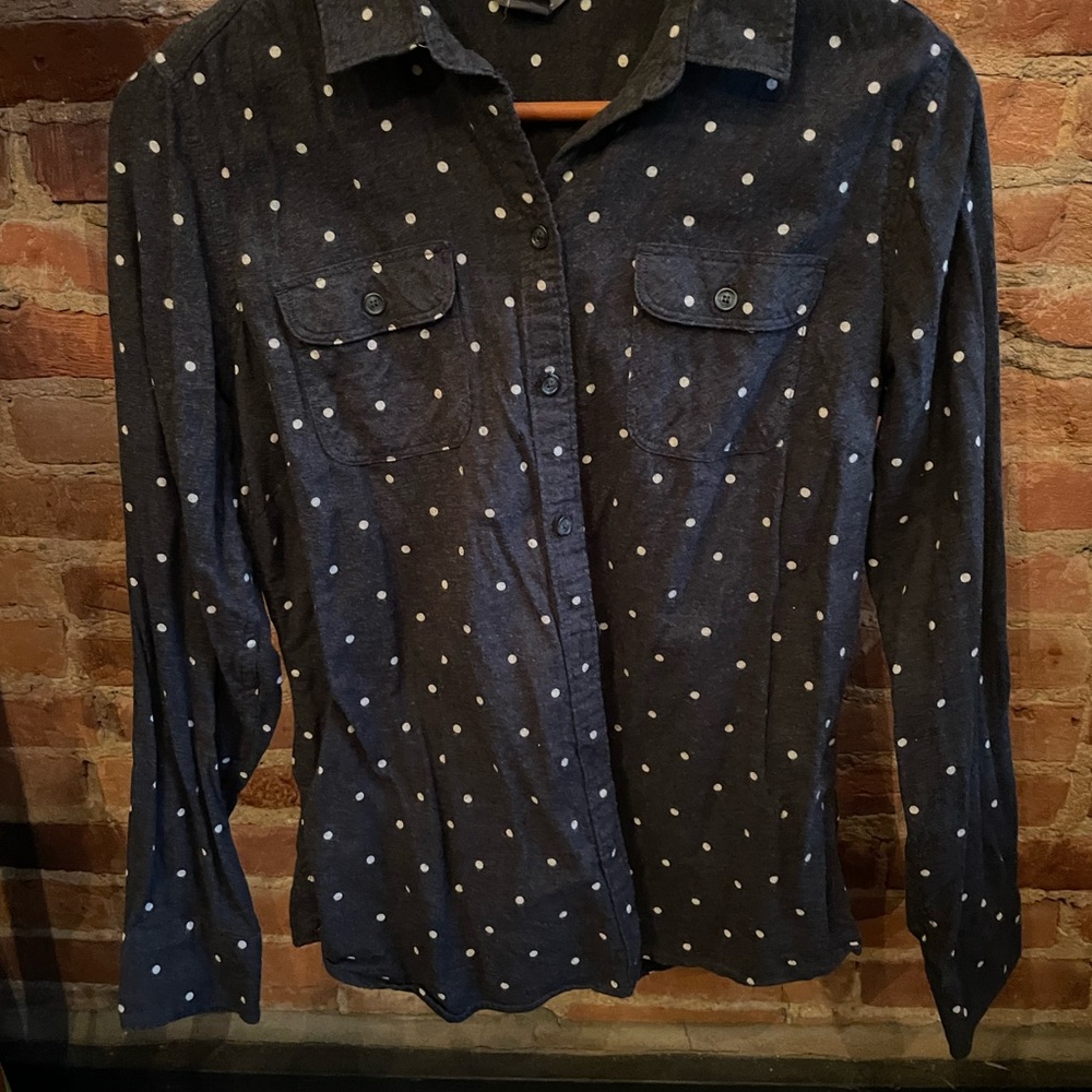 Eddie Bauer Polka Dot Button-Up Shirt